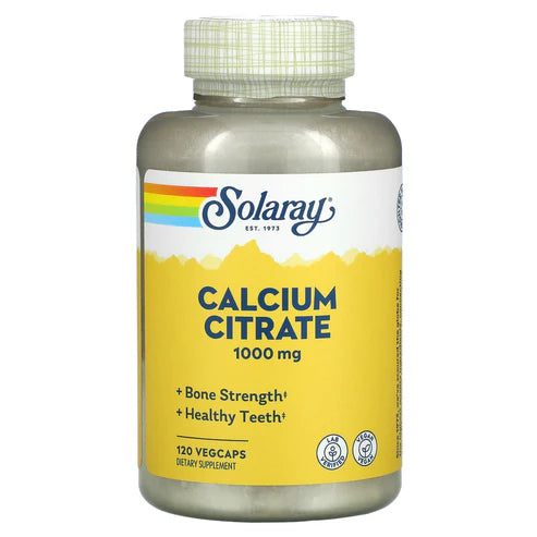 Solaray Calcium Citrate 120CT 1000MG Veg Capsule