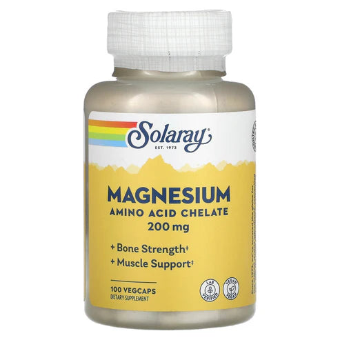 Solaray Magnesium 100CT 200MG Veg Capsule