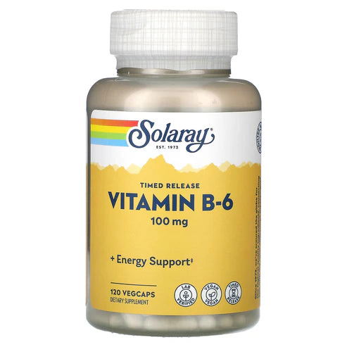 Solaray Vit B6 120CT 100MG Veg Capsule