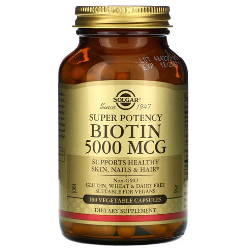 Solgar Biotin 5000 mcg Vegetable Capsules 100V cap