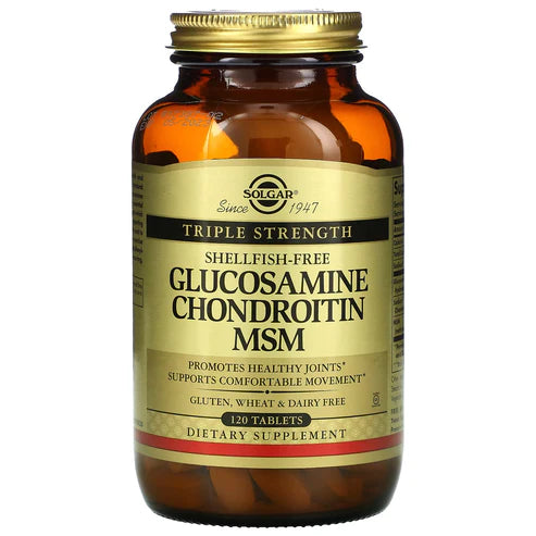 Solgar Triple Strength Glucosamine Chondroitin MSM (Shellfish-Free) Tablets 120tablet