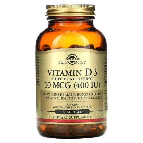 Solgar Vitamin D3 (CHOLECALCIFEROL) 10 MCG (400 IU)