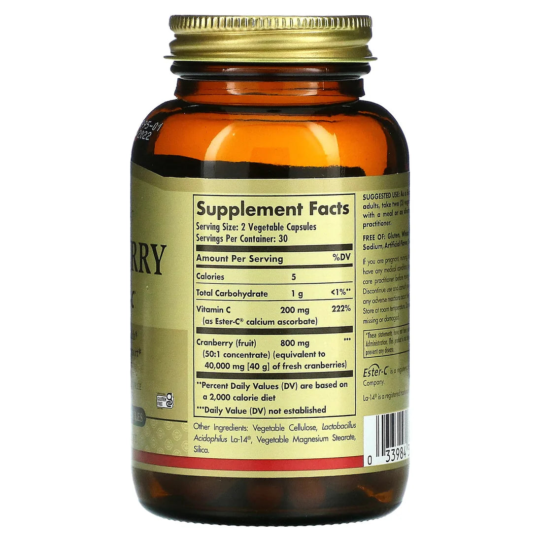 Solgar Cranberry Plus Ester-C® Vegetable Capsules 60V cap