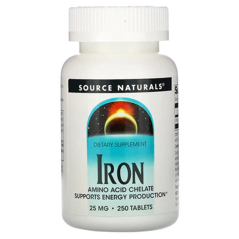 SOURCE NATURALS IRON CHELATE 25MG 250T