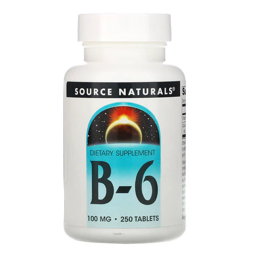 SOURCE NATURALS B-6 100MG 250 TABLETS