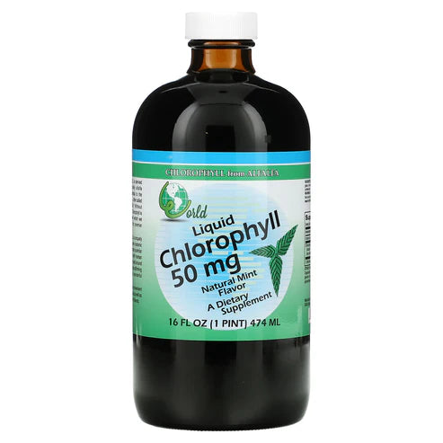 WORLD ORGANICS LIQUID CHLOROPHYL MINT 50MG 16OZ