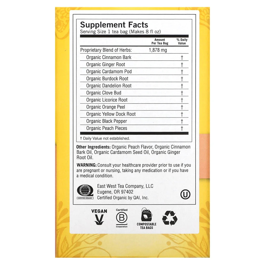 YOGI TEA Peach De-Tox Tea 16 BAG