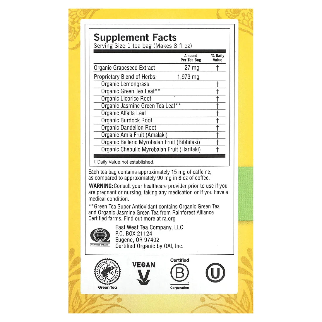 YOGI TEA Green Tea Super Anti-Oxidant 16 BAG