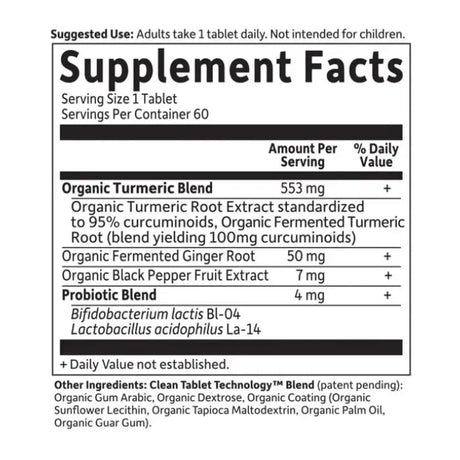 Garden of Life GOL Organics Turmeric Extra Strength 120ct TABLETS