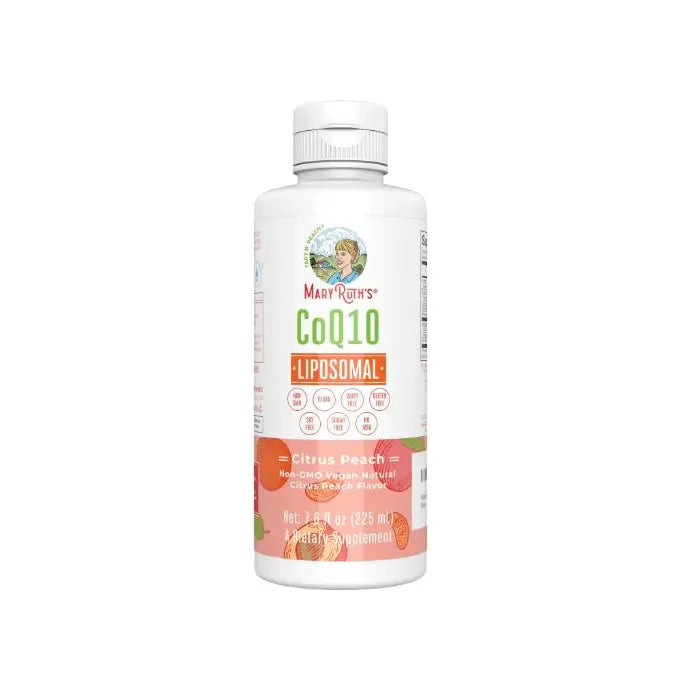 Mary Ruth's Liposomal CoQ10 Liposomal Liquid Citrus Peach, 7.6 oz.