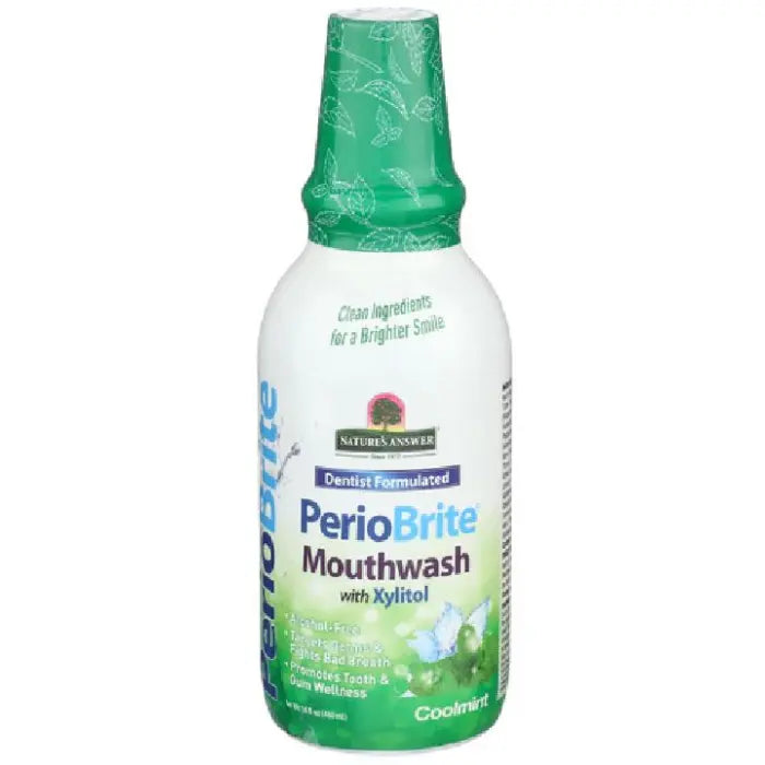 NATURE'S ANSWER PERIOBRITE MOUTHWASH W/ XYLITOL COOLMINT 16OZ