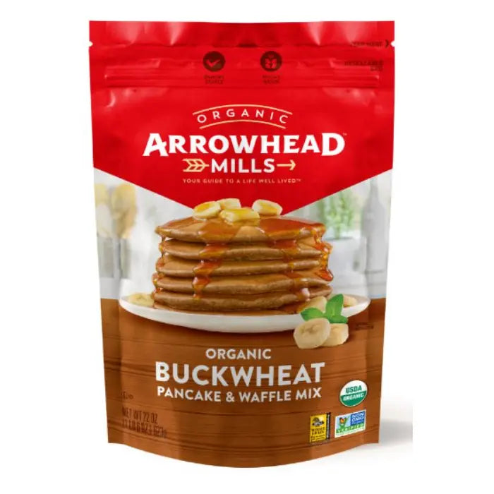 ARROWHEAD MILLS Pancake & Waffle Mix,Buckwheat 22 OZ