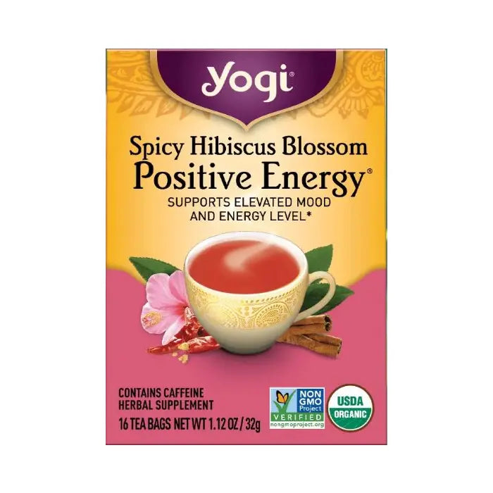 YOGI TEA Spicy Hibiscus Blossom Positive Energy Tea 16 BAG