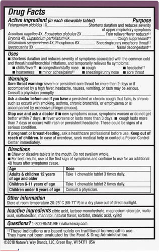Nature's Way Umcka® Cold+Flu Chewable (Orange ) 20 Chw Tb