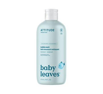 ATTITUDE BABY LEAVES BUBBLE WASH GOOD NIGHT 16OZ