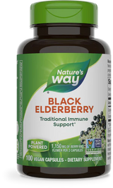 Nature's Way Black Elderberry, 1,150 mg 100 Vgn Cp