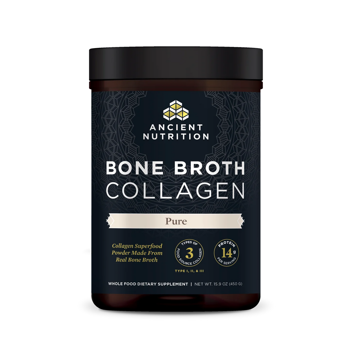 Ancient Nutrition Bone Broth Collagen - Pure - 30 srv Powder