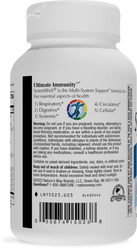 Nature's Way SystemWell® Ultimate Immunity Multi-System Defense 90 Tb