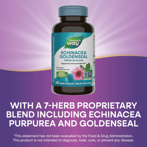 Nature's Way Echinacea Goldenseal Premium Blend 180 Vgn Cp