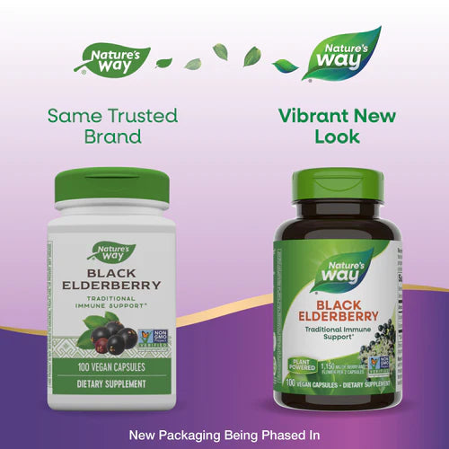 Nature's Way Black Elderberry, 1,150 mg 100 Vgn Cp