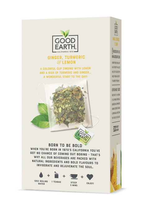 GOOD EARTH TEAS Sensorials Tumeric Lemon 15 BAG