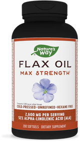 Nature's Way Flax Oil Cold Pressed 1300 mg, EfaGold® 200 Sg