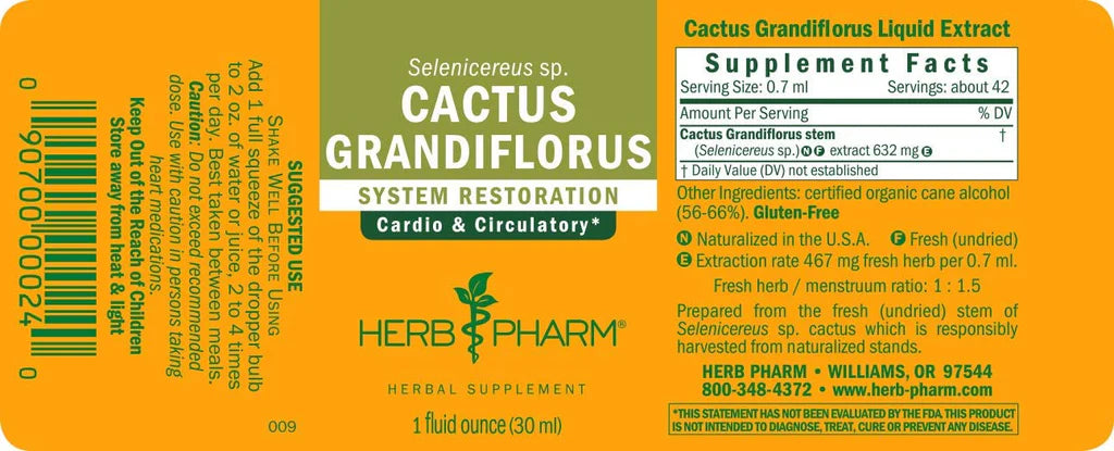 Herb Pharm CACTUS GRANDIFLORUS EXTRACT 1 oz