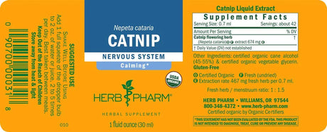 Herb Pharm CATNIP EXTRACT 1 oz