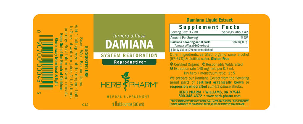 Herb Pharm DAMIANA EXTRACT 1 oz