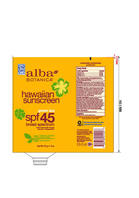 ALBA BOTANICA SUNSCREEN HAWAIIAN ALOE VERA SPF30 3OZ