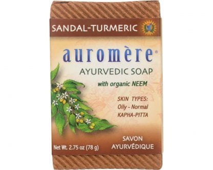 AUROMERE SANDAL TURMERIC SOAP 2.75OZ