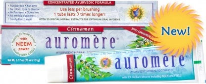 AUROMÈRE AYURVEDIC TOOTHPASTE SPICY CINNAMON 3.57 OZ