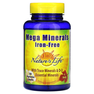 Natures Life Mega Minerals Iron Free 100ct