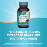 Nature's Way Bilberry Premium Extract, 25% Anthocyanins 90 Vgn Cp