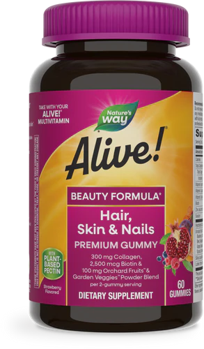 Nature's Way Alive!® Hair, Skin & Nail Gummy  60 Gummies