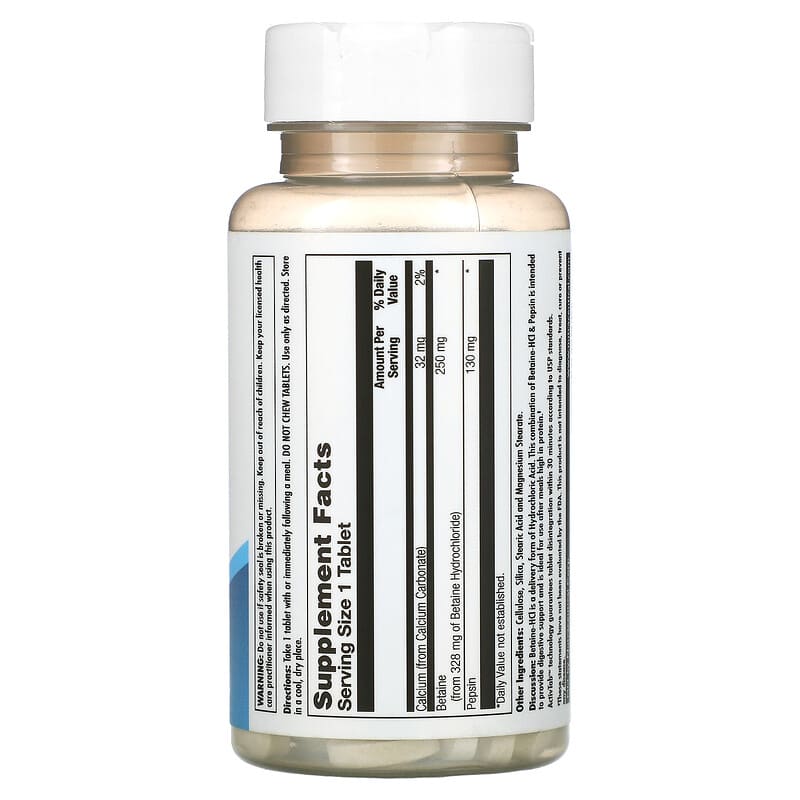 Kal Betaine HCl+ 100CT 250MG Tablet