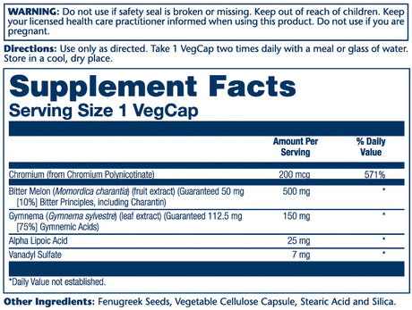 Solaray GlucoReg™ 30CT 500MG Veg Capsule