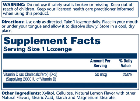 Solaray Vit D-3 60CT 50MCG