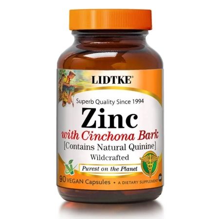 Zinc with Cinchona Bark - 90 Vegan Capsules - Lidtke