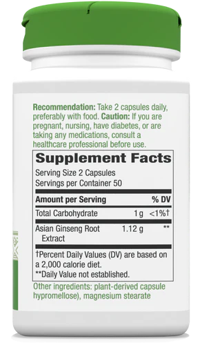 Nature's Way Ginseng, Asian 100 Vgn Cp