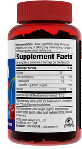 Nature's Way Tart Cherry Ultra Gummies 1200mg 75 Gummies