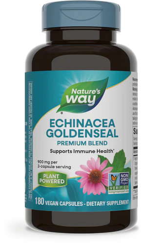 Nature's Way Echinacea Goldenseal Premium Blend 180 Vgn Cp