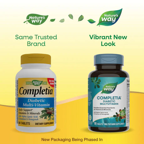 Nature's Way Completia® Diabetic Complete Multi-Vitamin (iron-free) 90 Tb