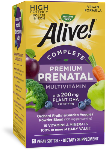 Nature's Way Alive!® Complete Prenatal Multi-Vitamin 60 Veg Sg