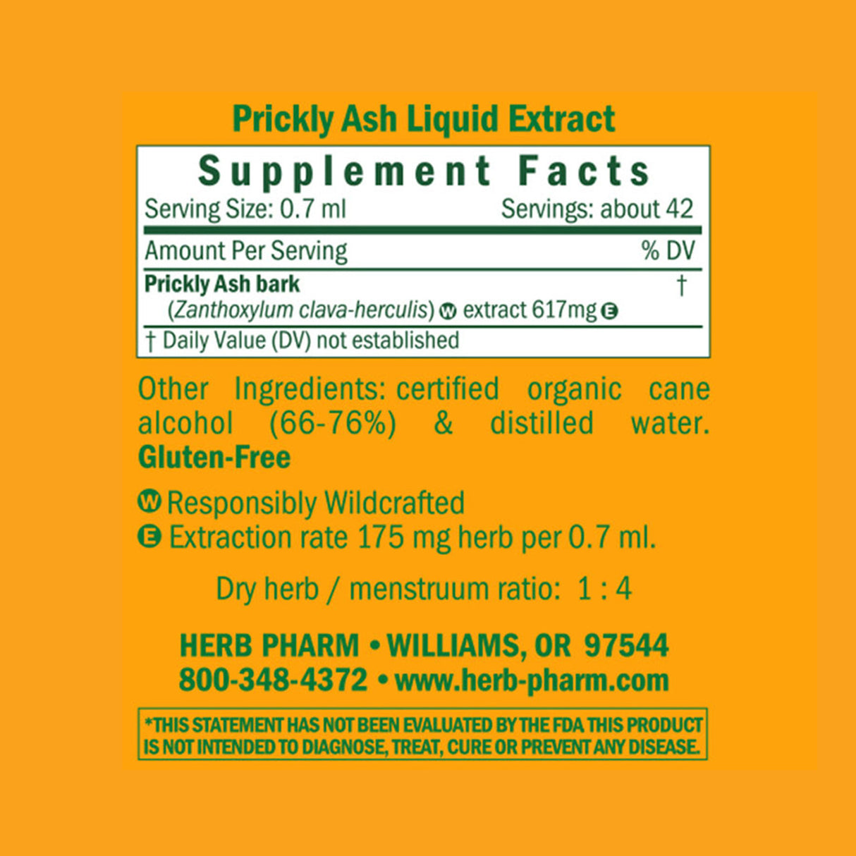 Herb Pharm PRICKLY ASH EXTRACT 1 oz