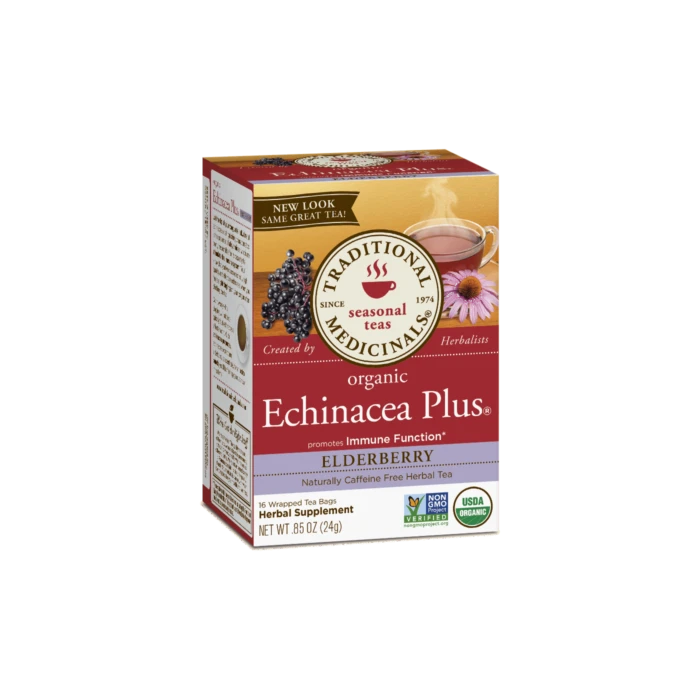 TRADITIONAL MEDICINALS TEAS Echinacea Plus Eldeberryr Tea 16 BAG