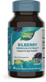 Nature's Way Bilberry Premium Extract, 25% Anthocyanins 90 Vgn Cp