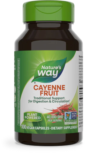 Nature's Way Cayenne Fruit 40,000 SHU 100 Vgn Cp