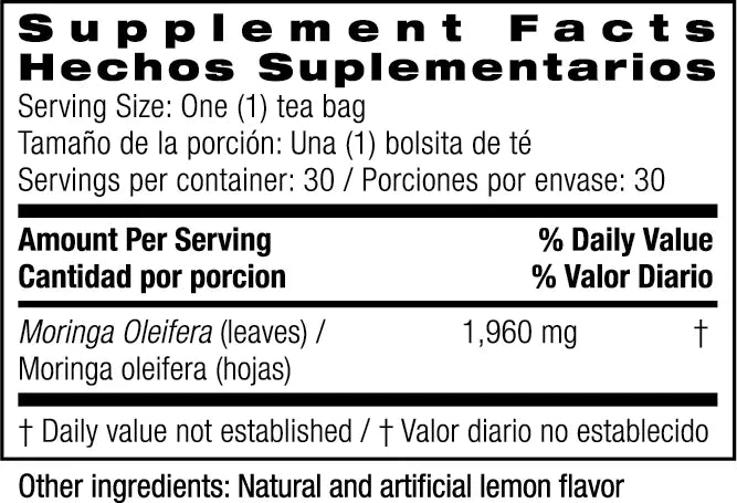 Moringa Tea Lemon Flavor,30 tea bags