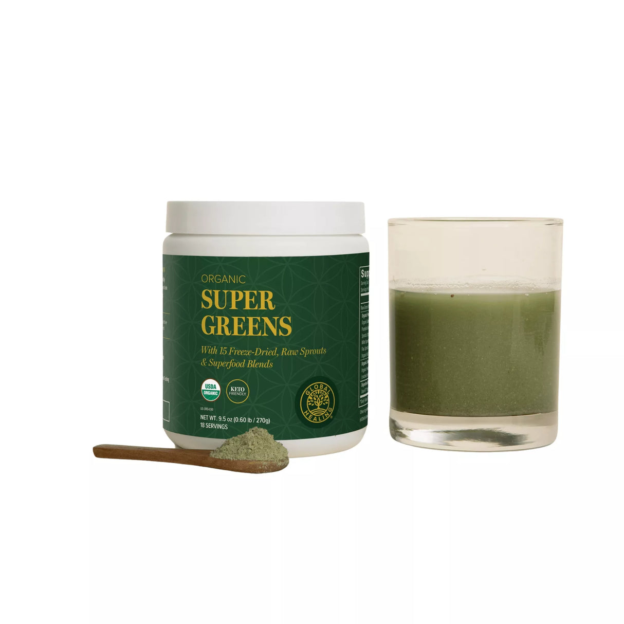 Global Healing Organic Super Greens 9.5oz